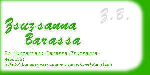 zsuzsanna barassa business card